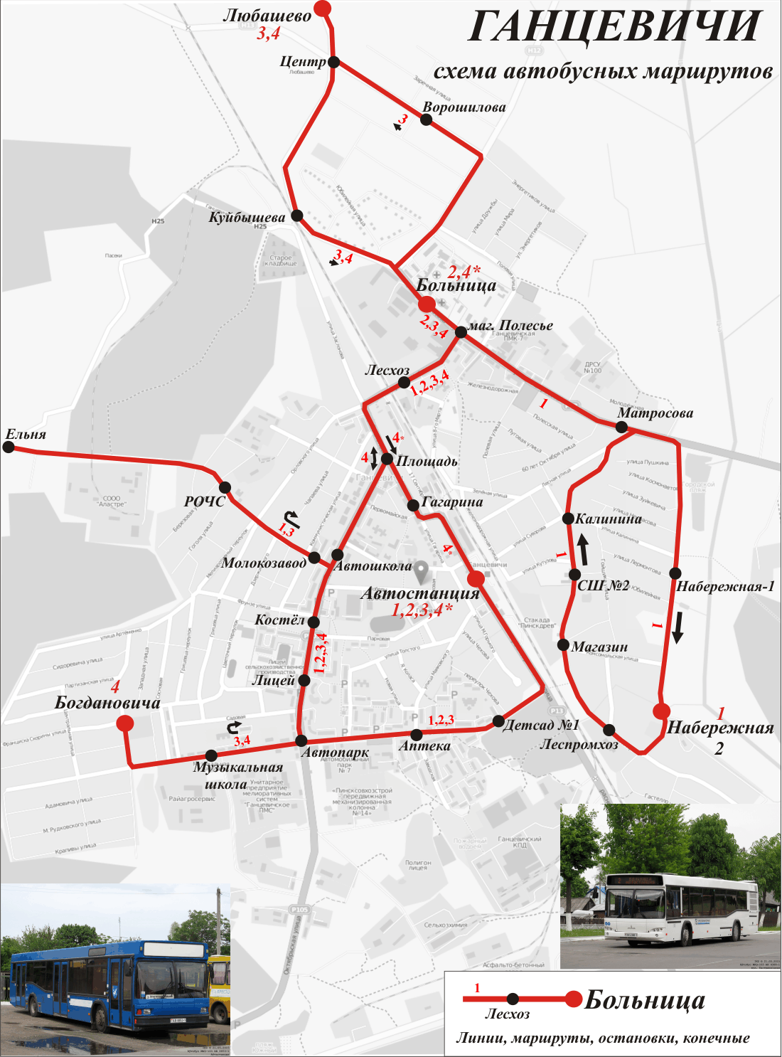 Gancevichi — Maps; Maps routes
