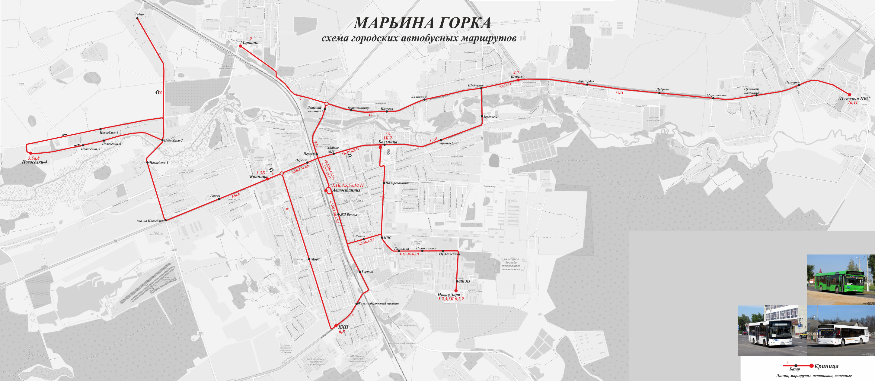 Marina Gorka — Maps; Maps routes