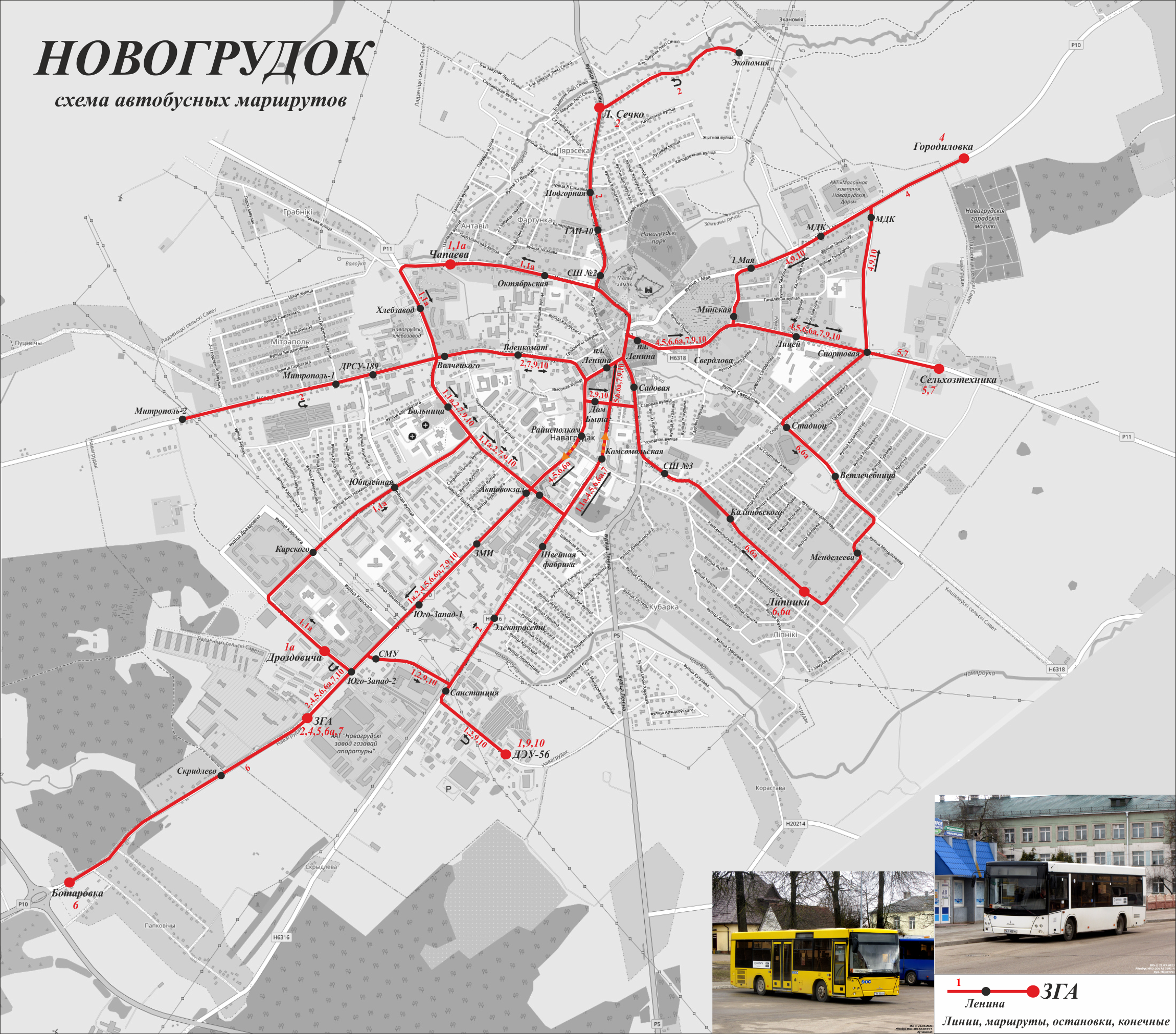 Novogrudok — Maps; Maps routes
