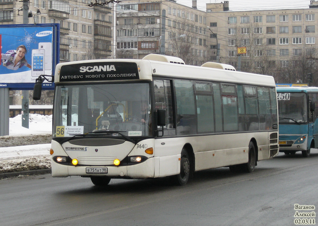 Sankt Peterburgas, Scania OmniLink CL94UB 4X2LB № 7440