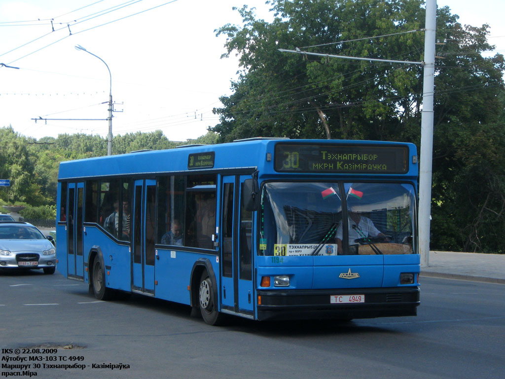 Mogilev, MAZ-103.062 č. 1194