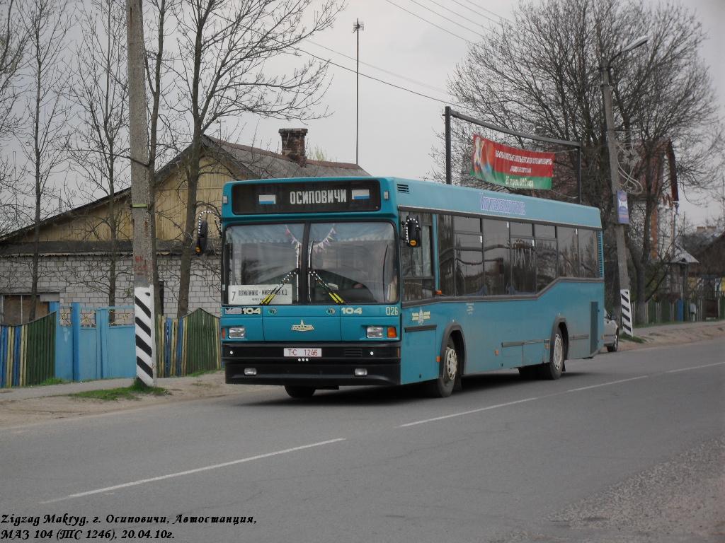 Osipovichi, MAZ-104.021 č. 190026