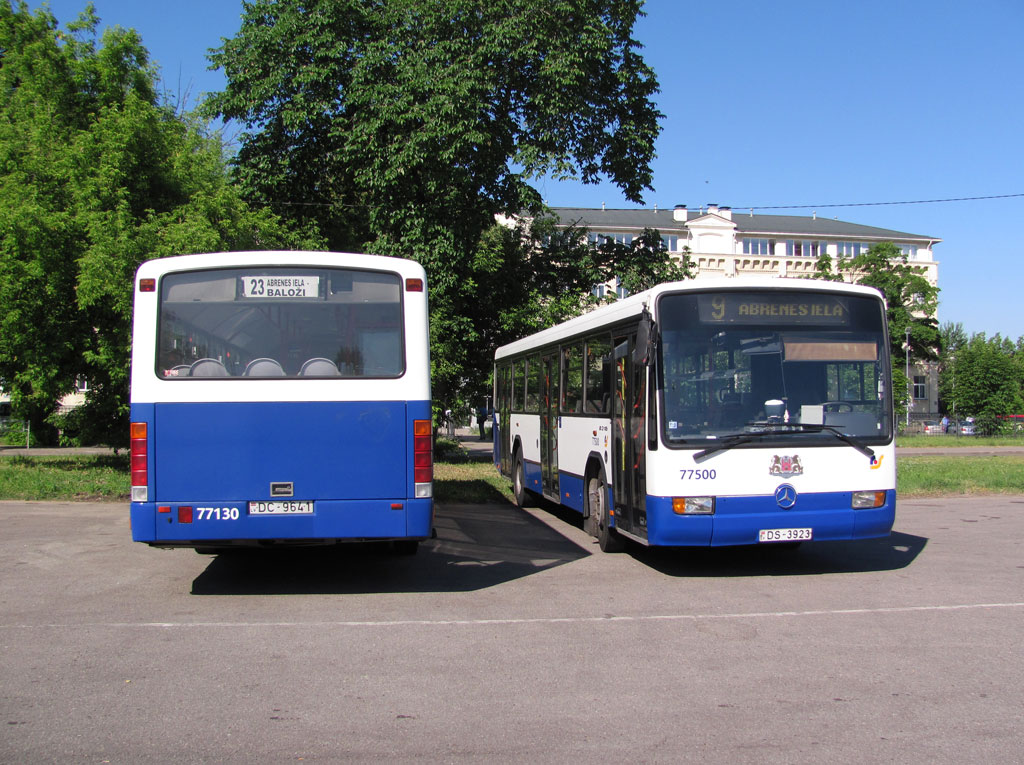 Riga, Mercedes-Benz O345 nr. 77130; Riga, Mercedes-Benz O345 nr. 77500