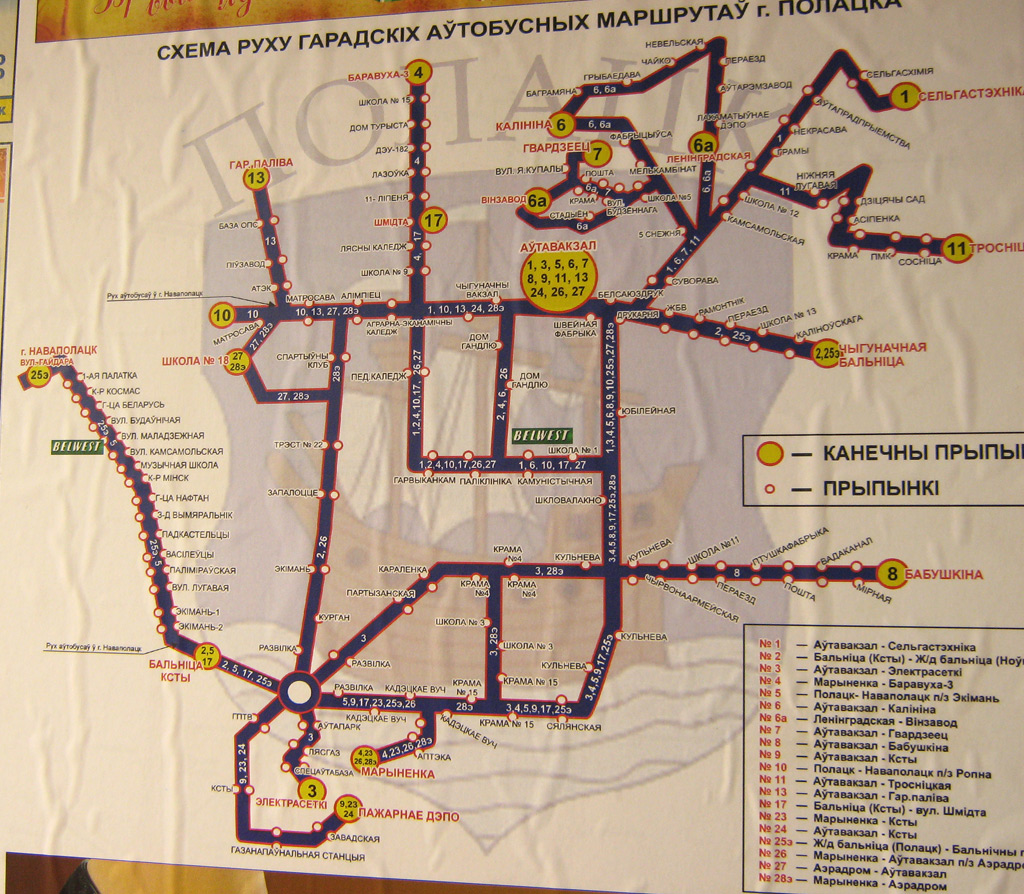 Polotsk — Maps; Maps routes