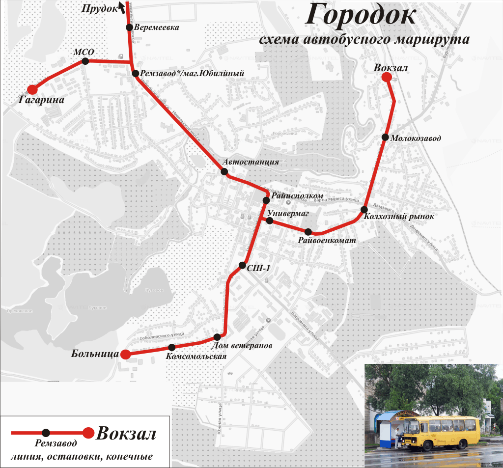 Gorodok — Maps; Maps routes