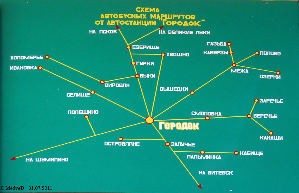 Gorodok — Maps; Maps routes
