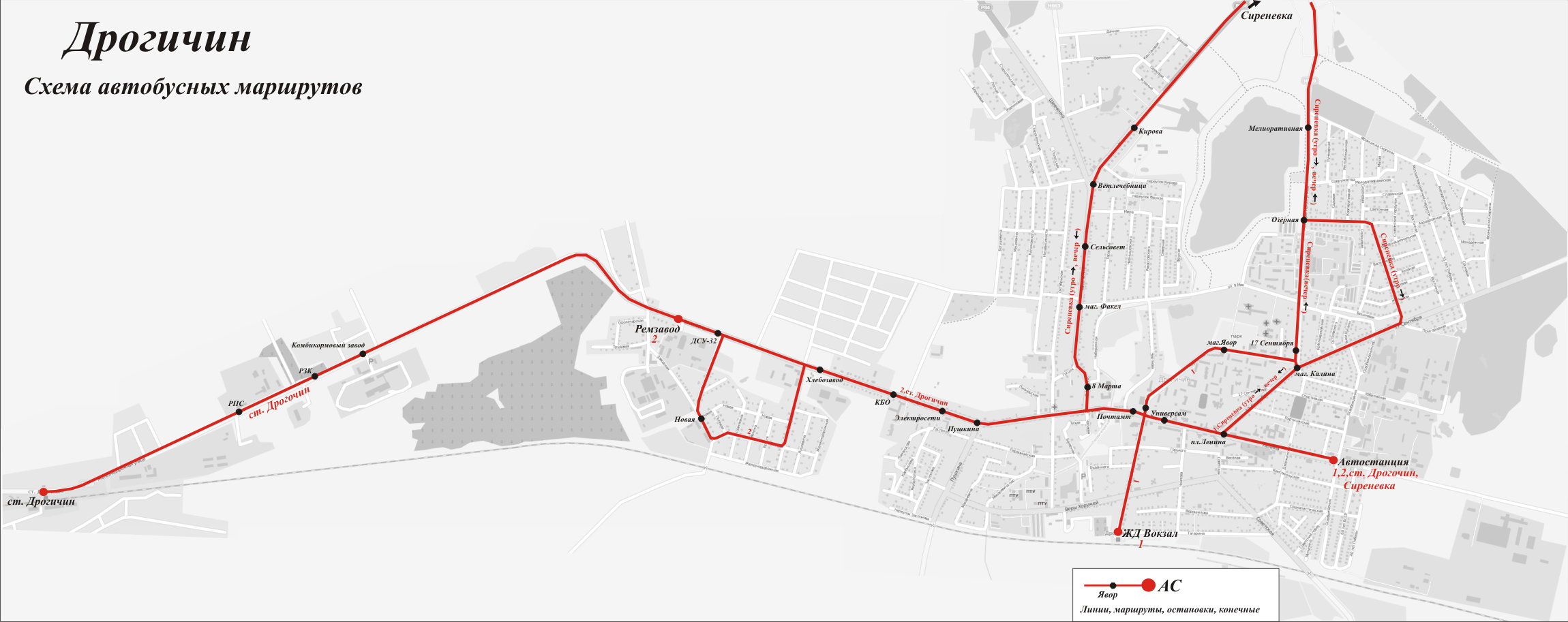 Drogichin — Maps; Maps routes