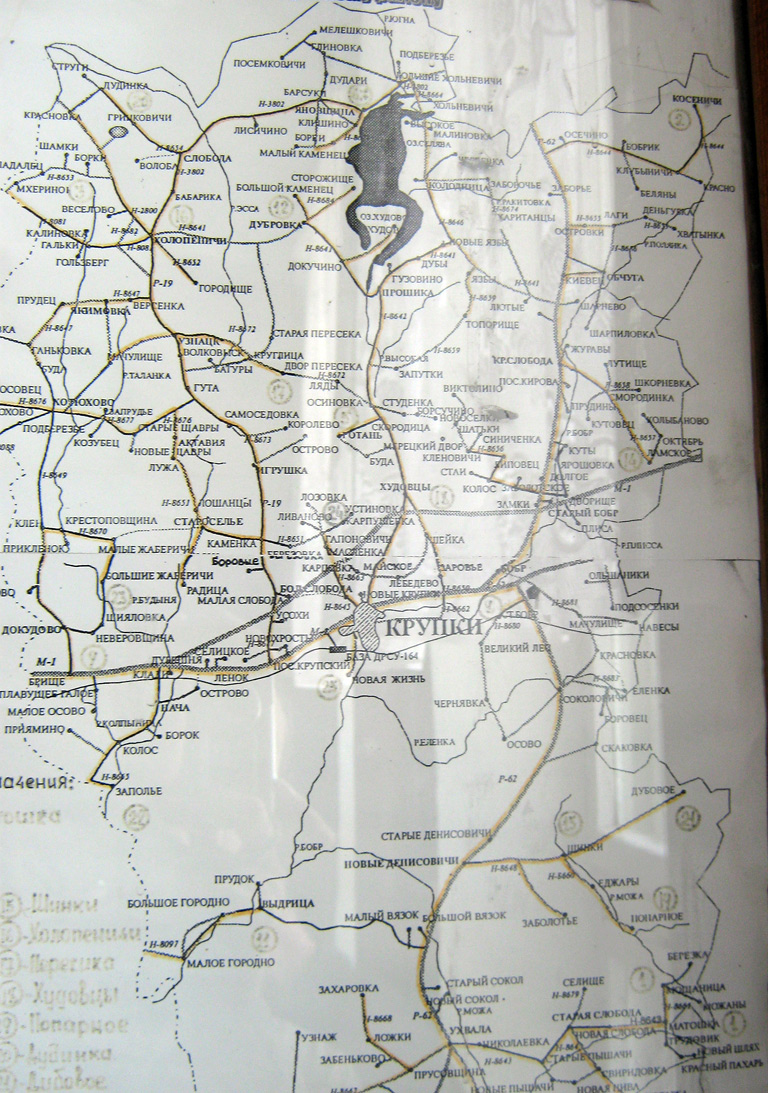 Krupki — Maps; Maps routes