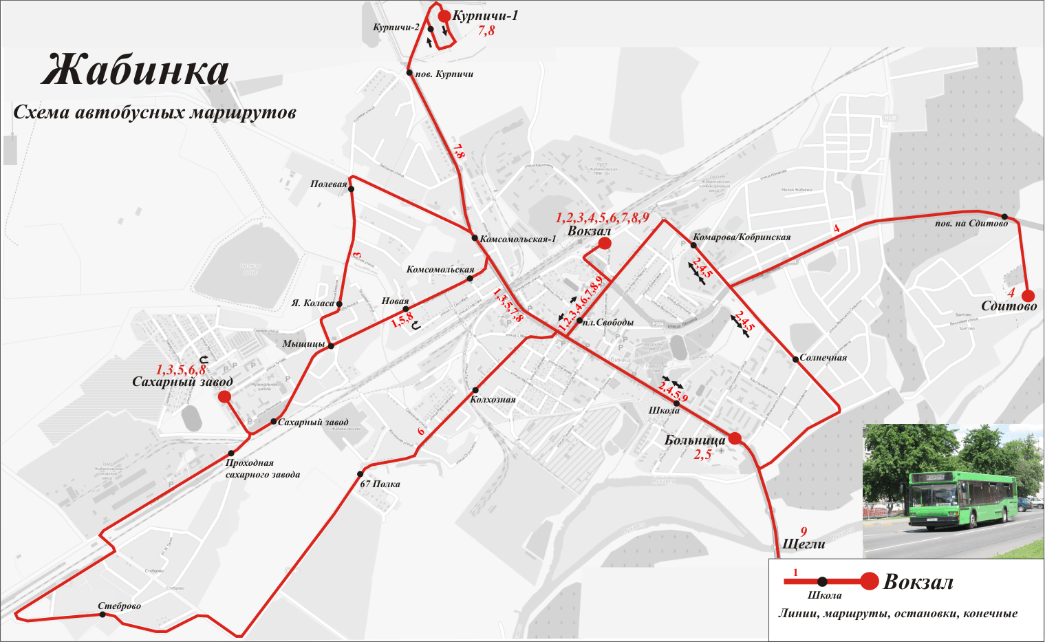 Zhabinka — Maps; Maps routes