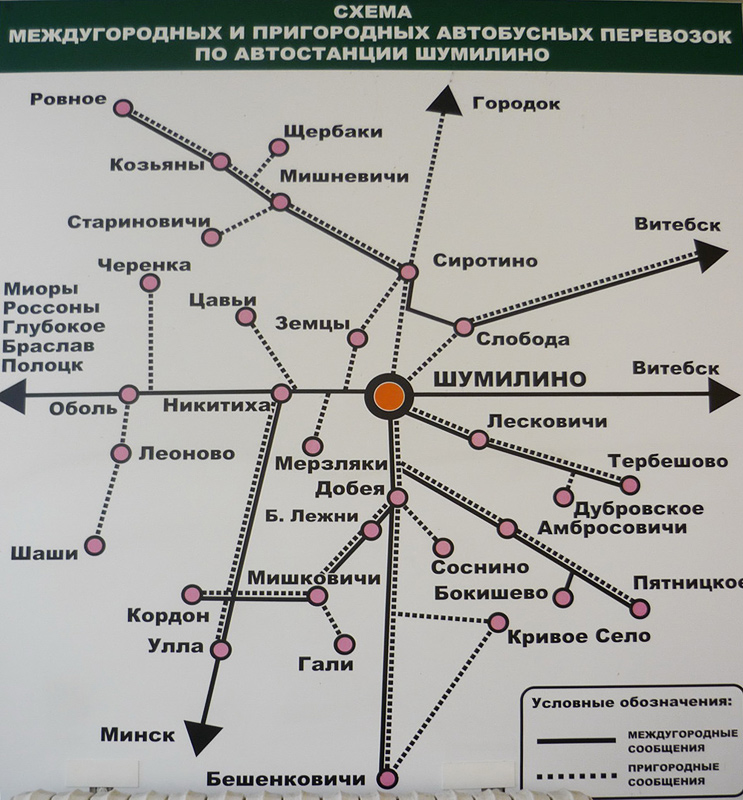 Shumilino — Maps; Maps routes