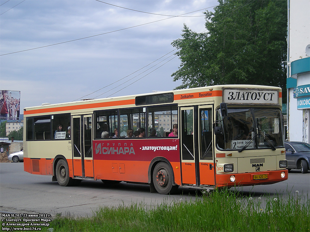 Zlatoust, MAN SL202 č. ВН 420 74