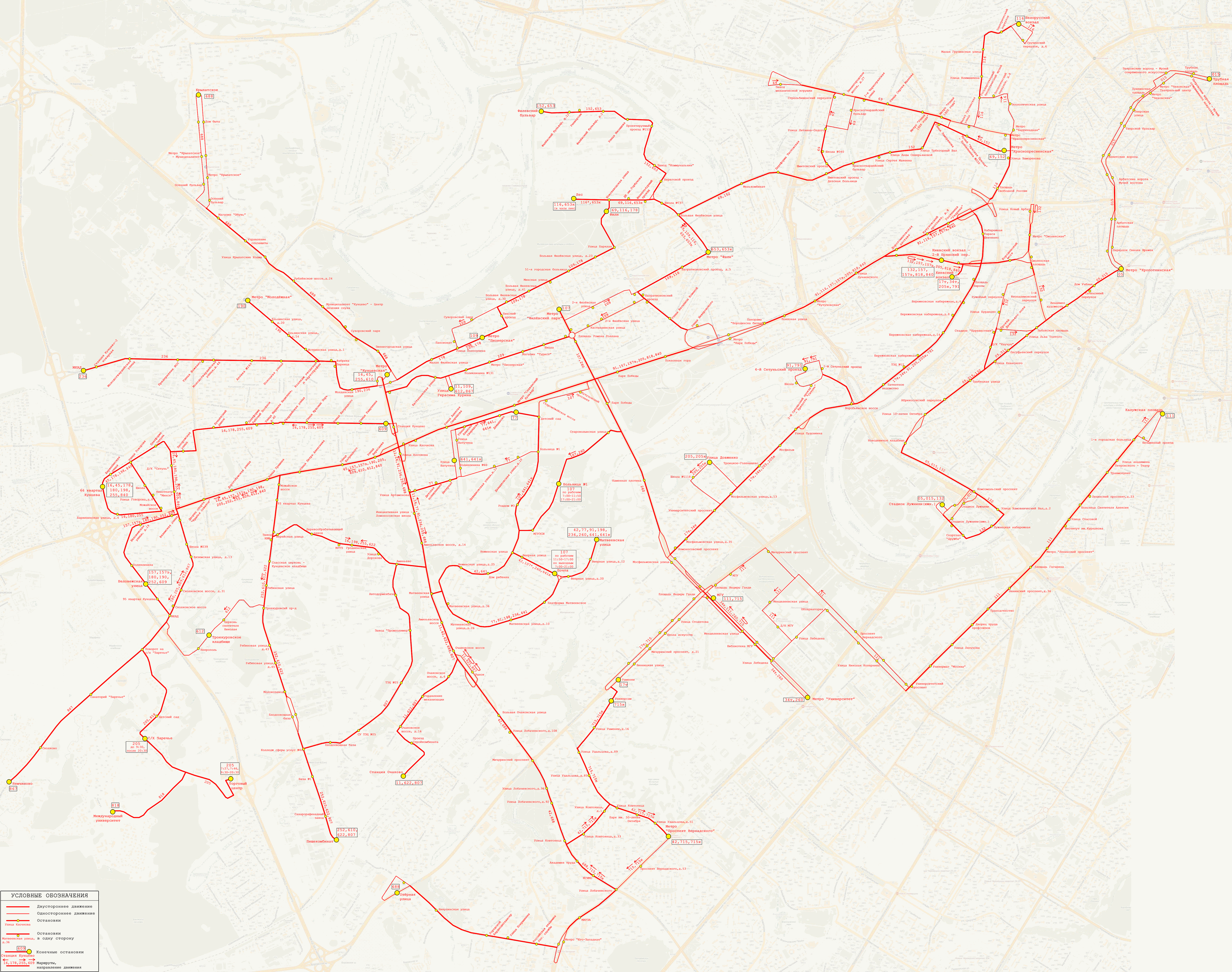 Moscú — Maps; Maps routes