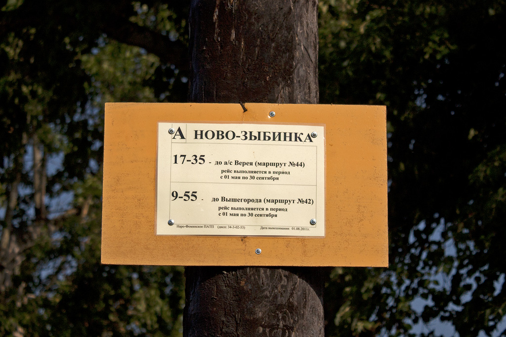 Naro-Fominsk — Plates and declaration