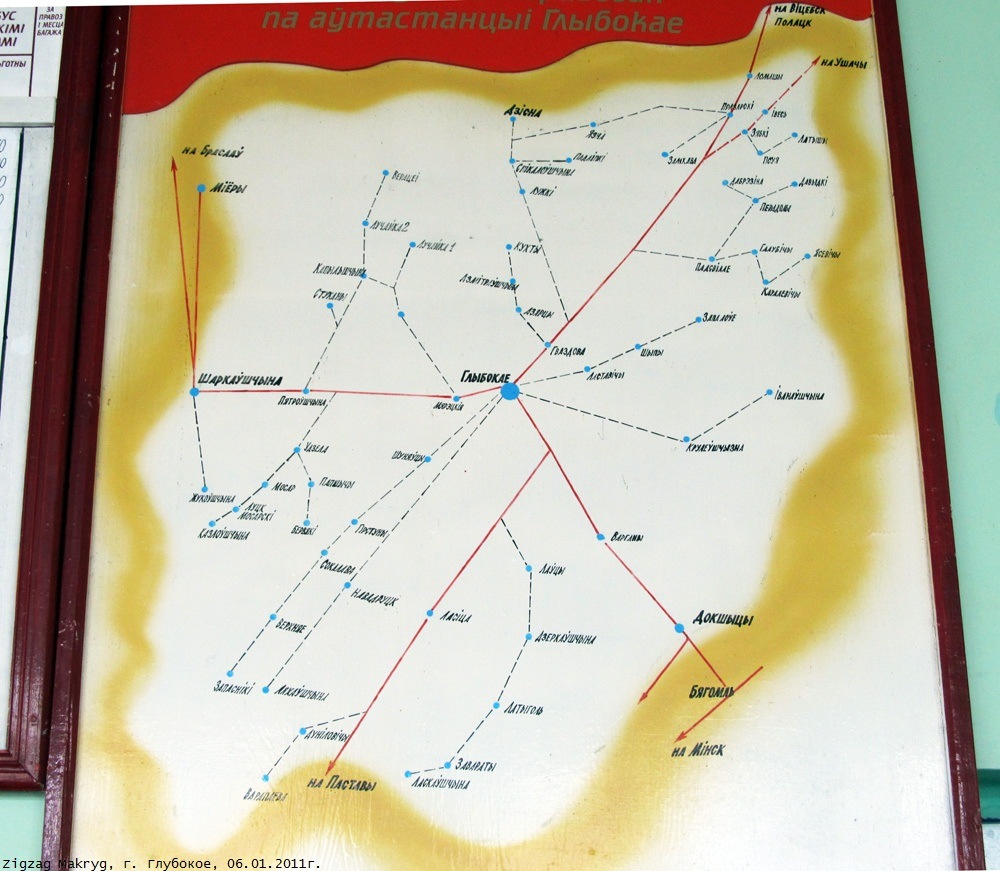 Glubokae — Maps; Maps routes