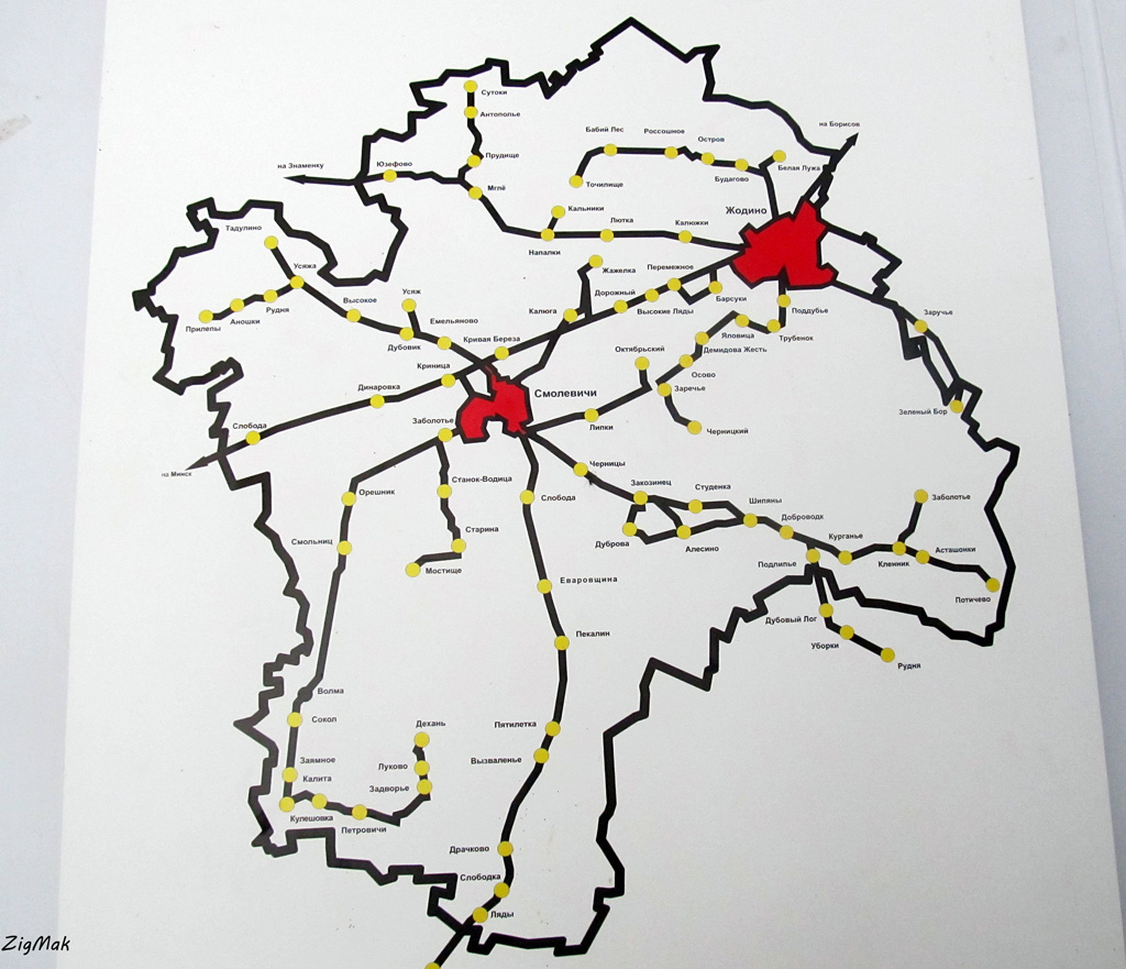 Żodzino — Maps; Maps routes