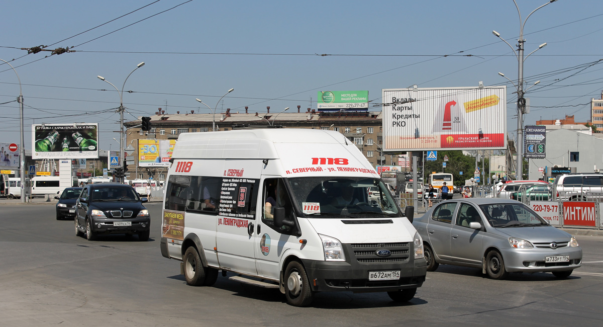 Новосибирск, Нижегородец-222709 (Ford Transit) № В 672 АМ 154