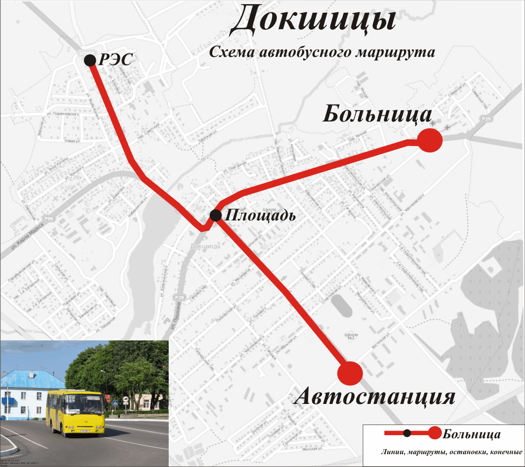 Dokshitsy — Maps; Maps routes