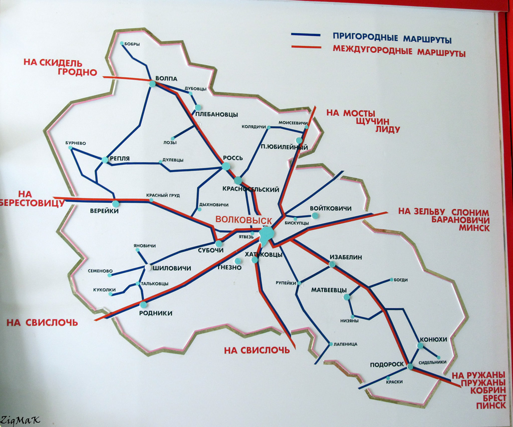 Volkovisk — Maps; Maps routes