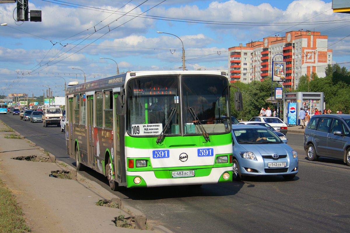 Omsk, LiAZ-5256.45 č. 591