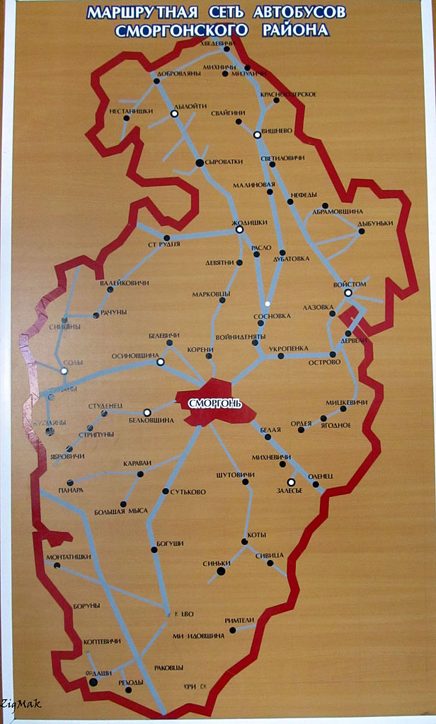 Smorgon — Maps; Maps routes