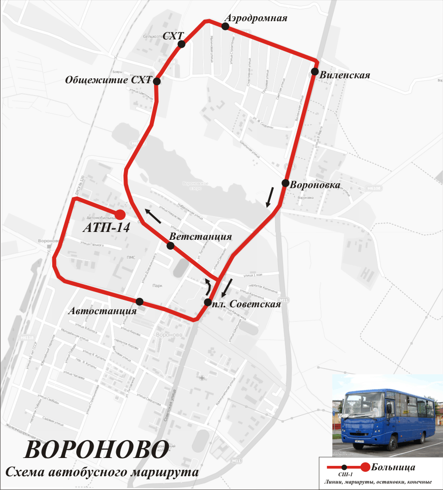Voronovo — Maps; Maps routes