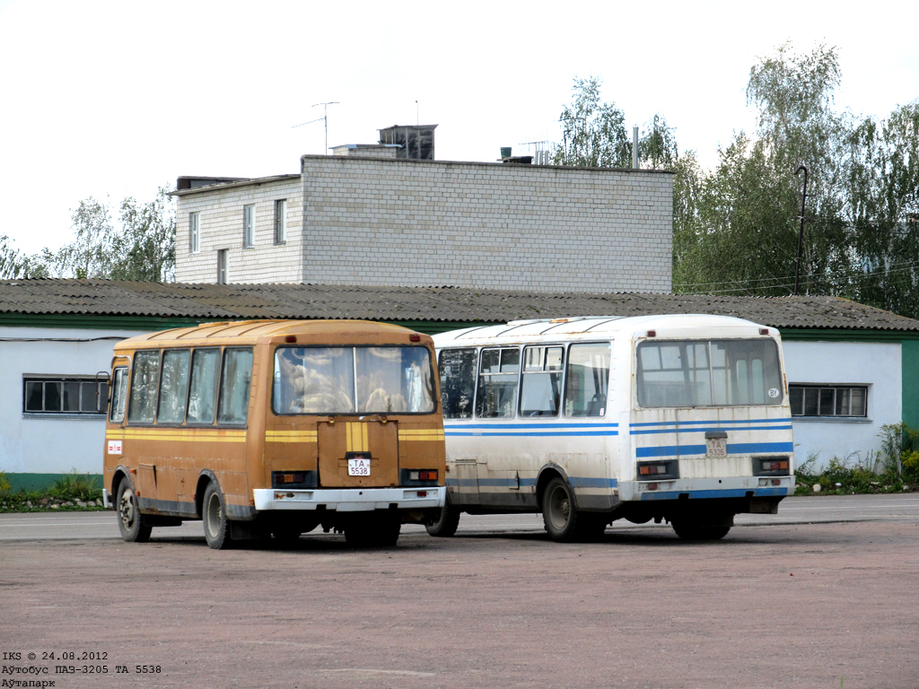Kirowsk, PAZ-3205* №: ТА 5538; Kirowsk, PAZ-32054-07 (32054R) №: ТА 5326