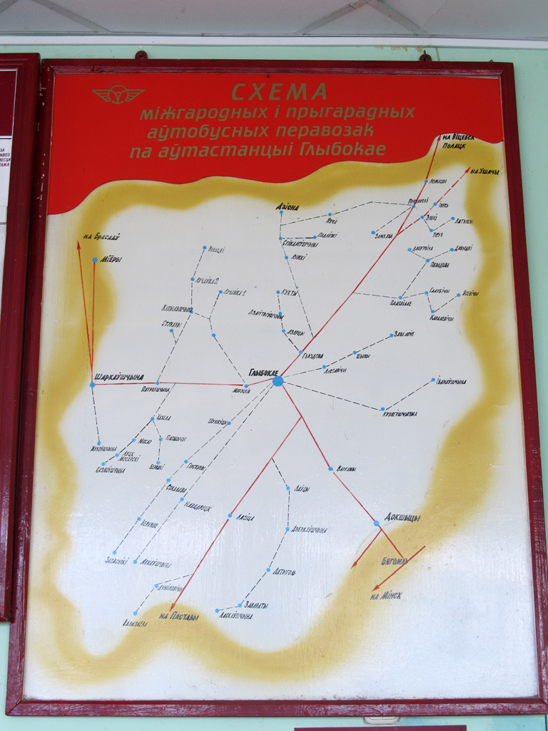 Glubokae — Maps; Maps routes