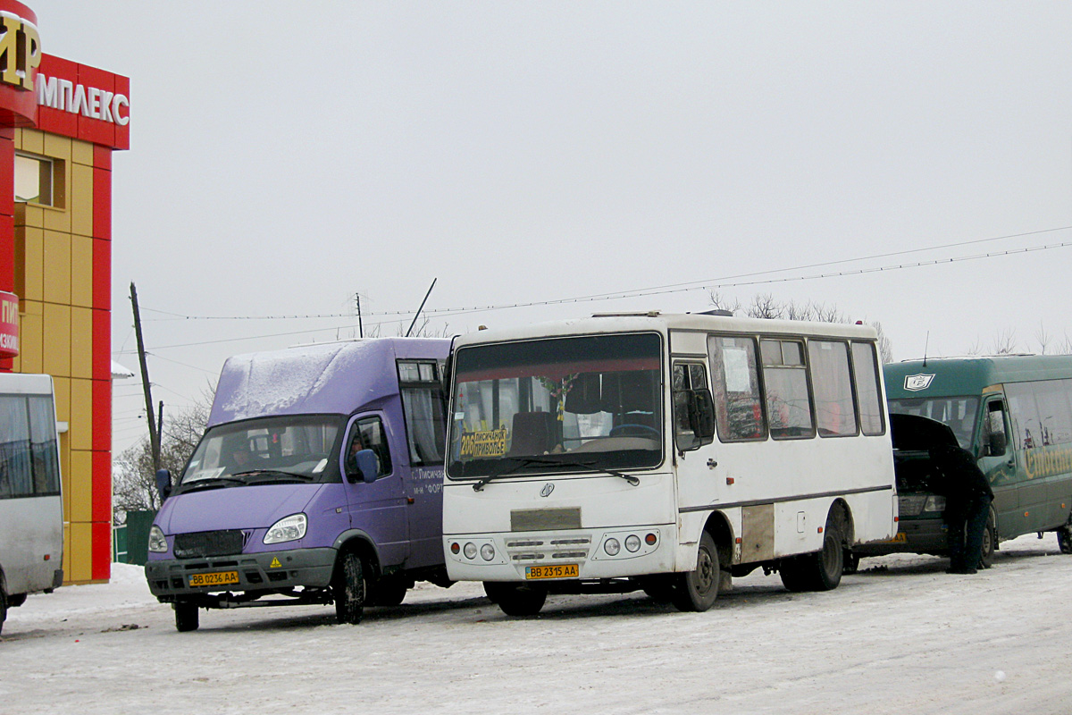 Lisichansk, XAZ-3250.02 č. ВВ 2315 АА; Lisichansk, Ruta SPV А048.3 č. ВВ 0236 АА