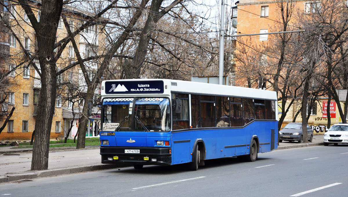 Donetsk, MAZ-104.021 č. 471-67 ЕВ