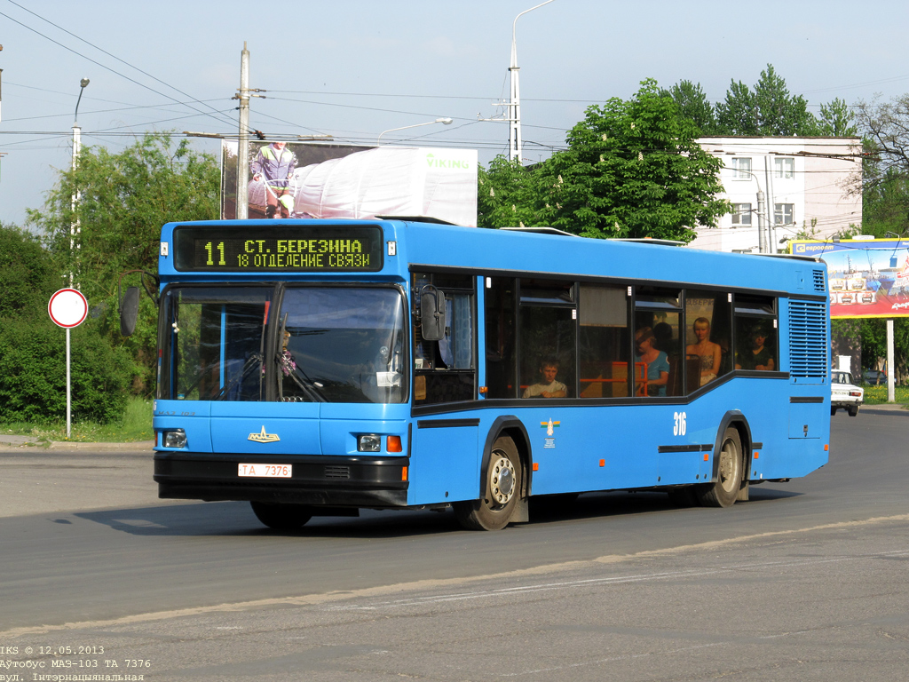Bobruysk, MAZ-103.065 č. 316