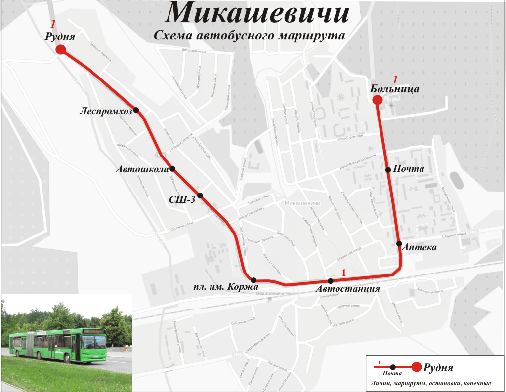 Mikashevichi — Maps; Maps routes