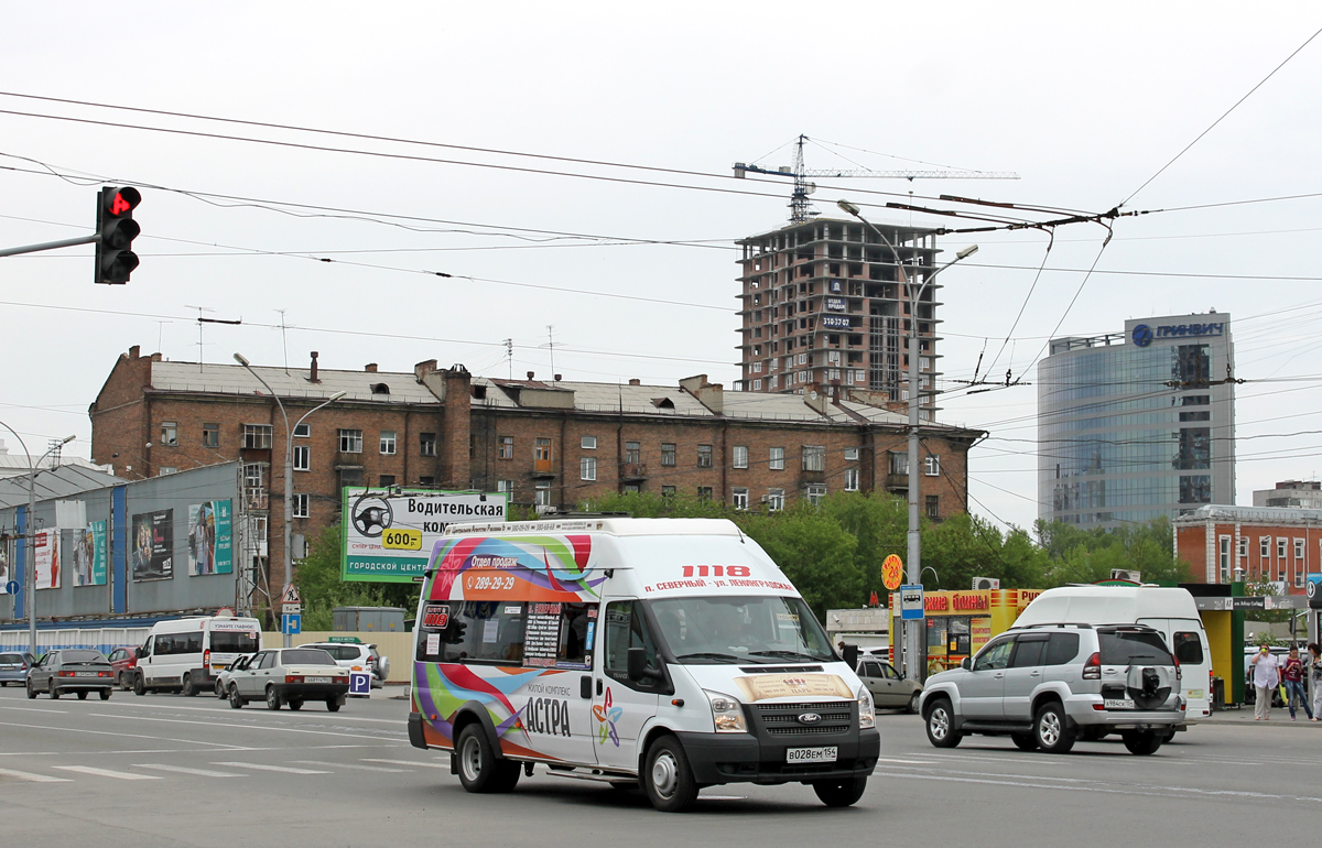 Novosibirsk, Nizhegorodets-222709 (Ford Transit) # В 028 ЕМ 154