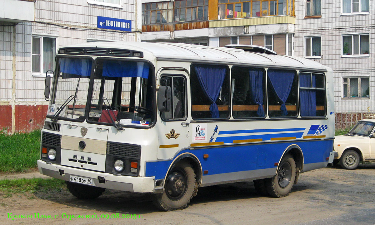 Strezhevoy, PAZ-3205-110 (32050R) No. Н 418 ОМ 70