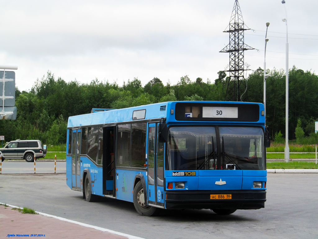 Nizhnevartovsk, MAZ-103.075 # АС 886 86