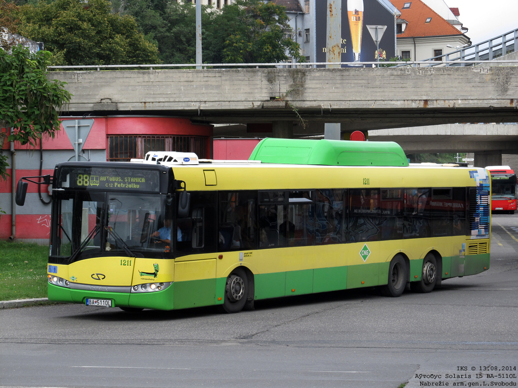 Bratislava, Solaris Urbino III 15 CNG nr. 1211