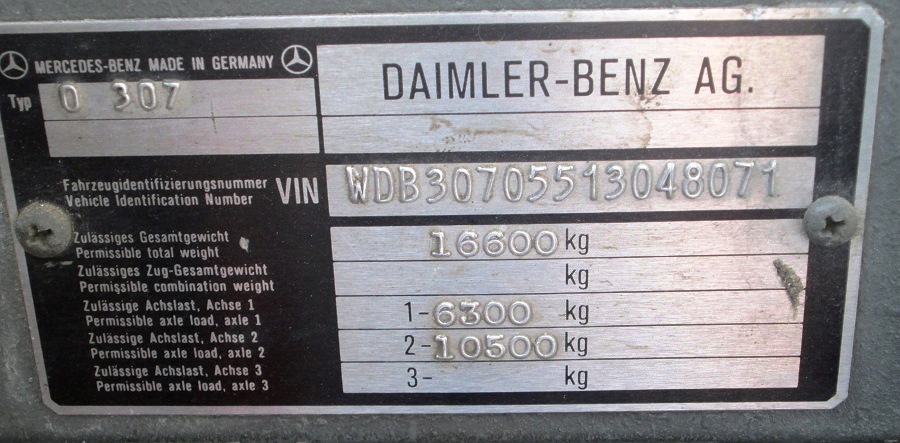 Гусев, Mercedes-Benz O307 # Р 788 ВХ 39