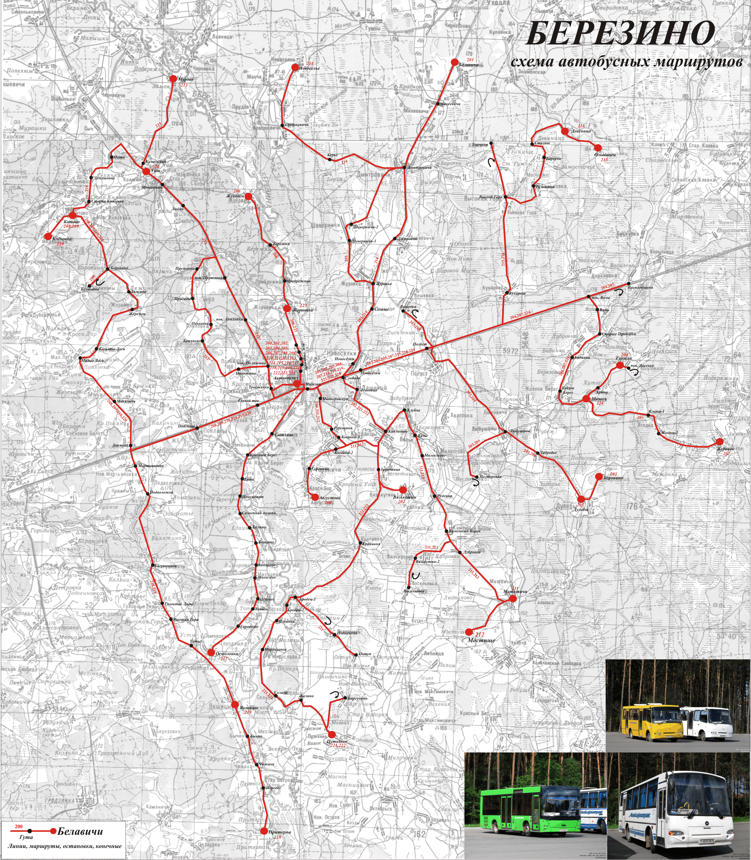 Berezino — Maps; Maps routes