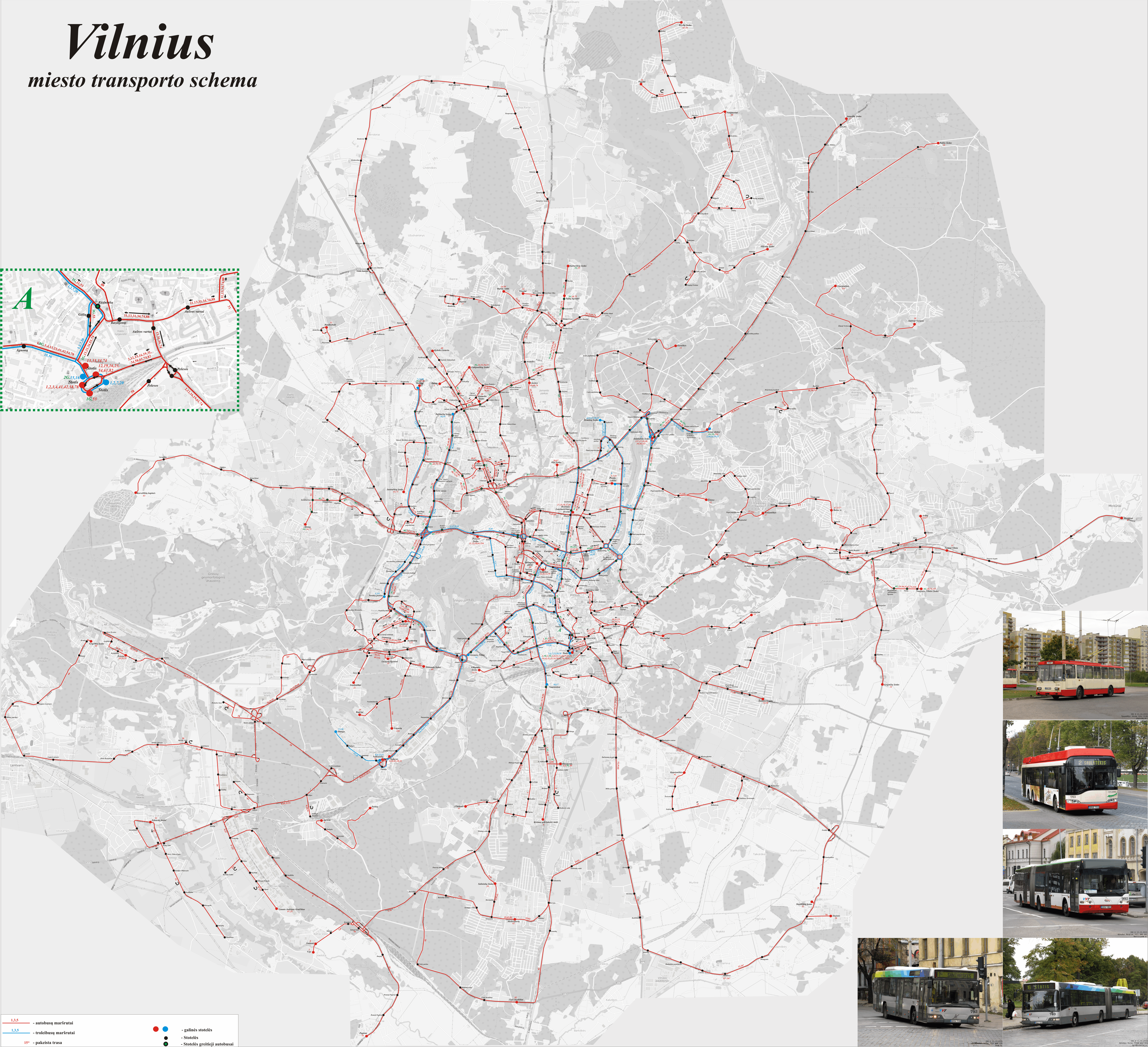 Вильнюс — Схемы; Схемы маршрутов