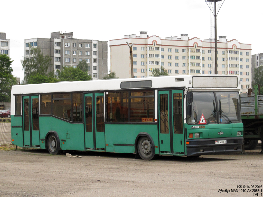 Baranovichi, MAZ-104.031 # АК 2086-1