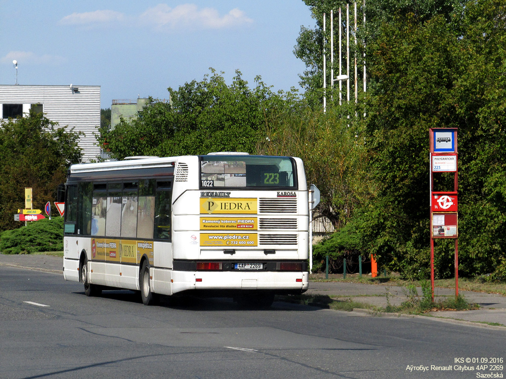 Prague, Karosa Citybus 12M.2070 (Renault) № 1022