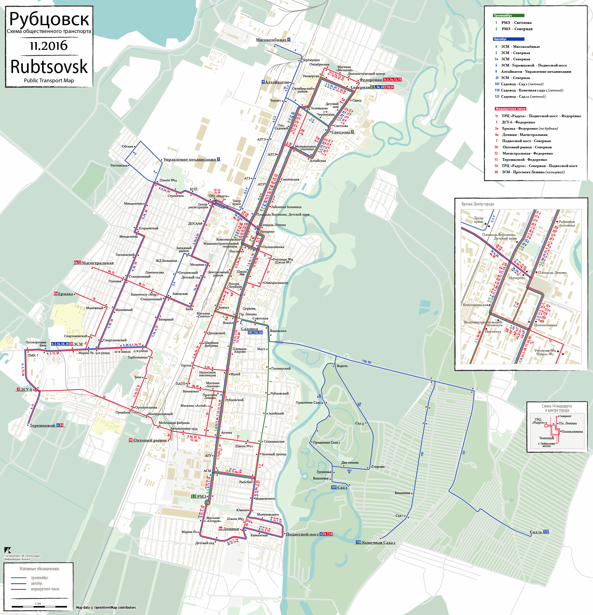 Rubtsovsk — Maps