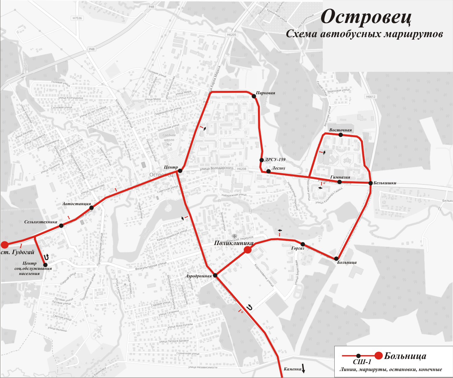 Ostrovec — Maps; Maps routes