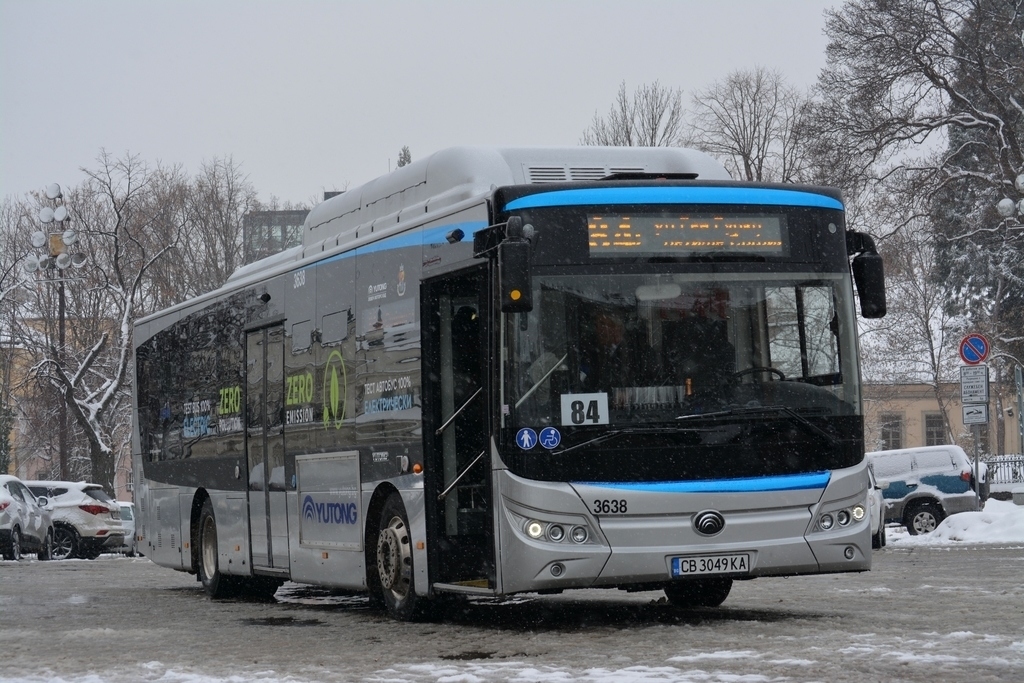 Sofia, Yutong E12 № 3638; Sofia — Electric buses on tests in Sofia
