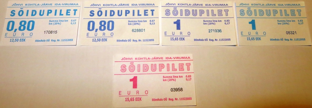 Kohtla-Järve — Tickets; Tickets (all)