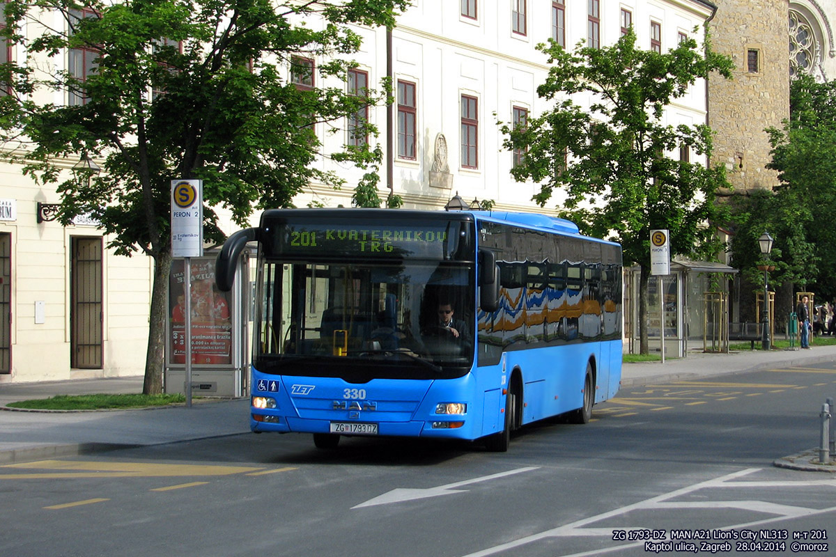 Zagreb, MAN A21 Lion's City NL313 # 330