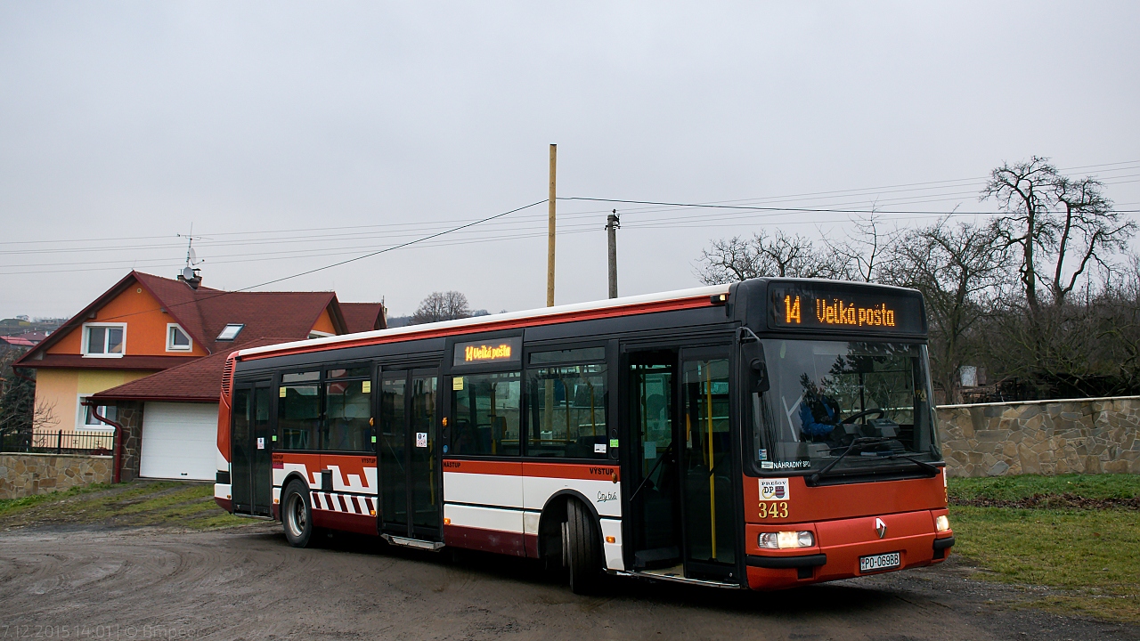 Prešov, Karosa Citybus 12M.2071 (Irisbus) № 343