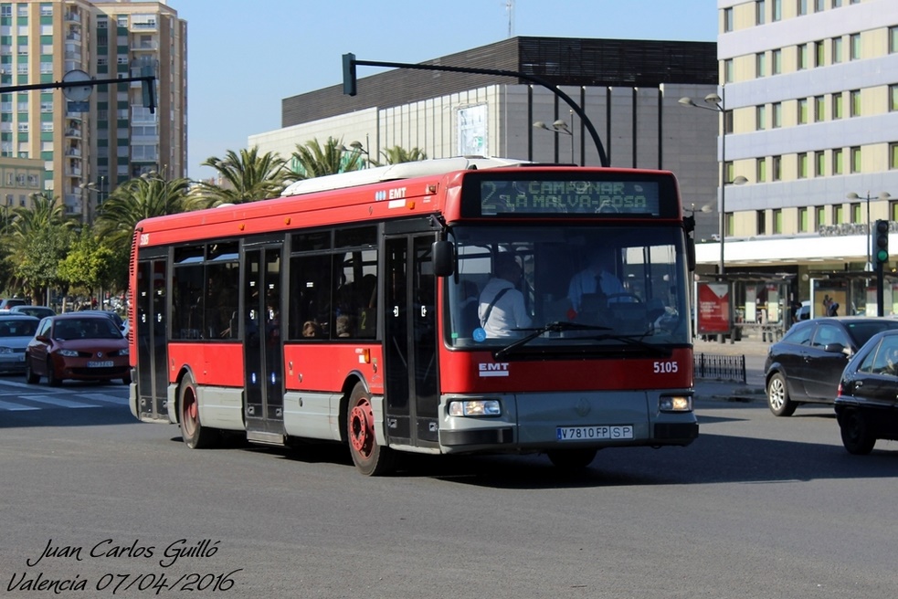 Valencia, Hispano Citybus E (Renault Agora S) # 5105