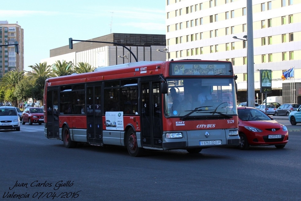 Valencia, Hispano Citybus E (Renault Agora S) č. 5129