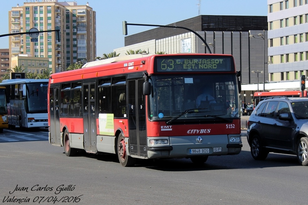 Valencia, Hispano Citybus E (Renault Agora S) №: 5152