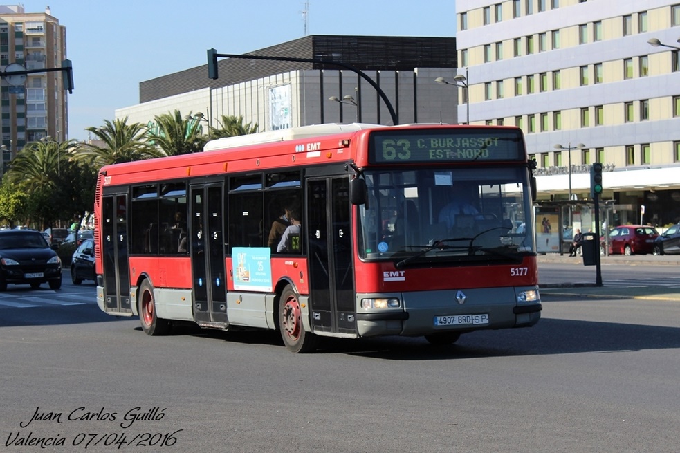 Valencia, Hispano Citybus E (Renault Agora S) č. 5177